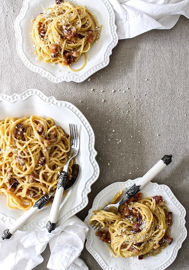 Read more about the article Easy-Peasy Spaghetti Carbonara & Creamy Mushroom Pasta
